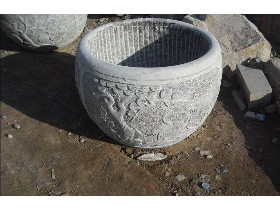 Carved Bluestone Flower Vase