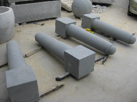 Dark Grey Granite Car Packing Stone Barriers