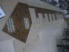 Customized Yellow Tiger Eye Bathroom Worktop