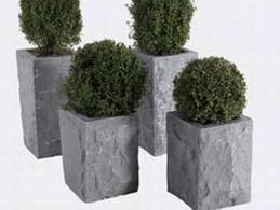 Blue Limestone Flower Pot