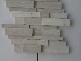 White Wooden Marble Mosaic