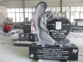 Angel Granite Gravestone 006