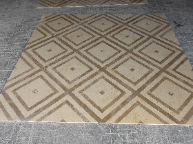 Light Emperador Marble Checker Board Flooring