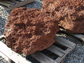 RED LAVA ROCK BOULDER