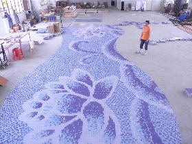 Swimming Pool Glass Mosaic Layout