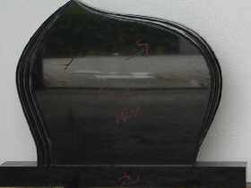 European Tombstone Black Granite