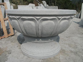 Lotus Shape Granite Flower Pot