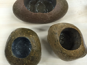 Natural River Stone Flower Pot