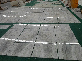 Silver Galaxy Marble Flooring Mirror Design