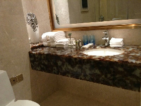 Crystal Brown Artificial Glass Onyx Vanity Top