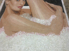 Bathing Lady Glass Mosaic Wall Mural