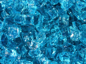 Ocean Blue Glass Rock for Fire Pit