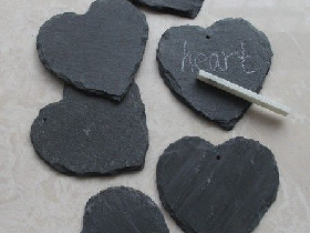 Heart Shaped Slate Message Board