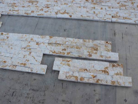 Yellow Marble Stacked Stone Veneer