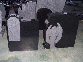 Granite Grave Marker Cemetery Marker Shanxi Black Marker