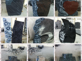 Dyed Antique Granite Monument