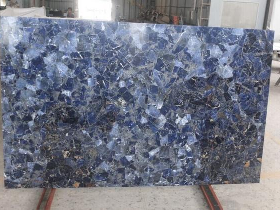 Sapphire Semi Precious Stone Backlit Slab