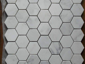 Carrara White Hexagon Mosaic Tile