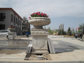 Natural Stone Flower Pot for Garden