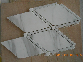 Waterjet Cut Marble Mosaic Tiles 010