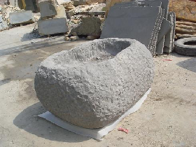 River Boulder Garden Flower Pot