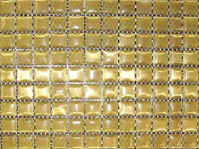 Yellow Cat Eye Mosaic Mesh Mounted