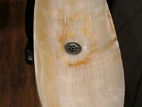 White Onyx Infinity Sink