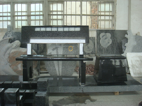 Absolute Black Granite Memorial Bench