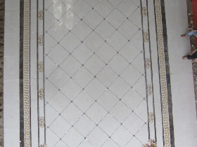 Marble Art Deco Entryway Waterjet