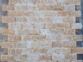 Honey Onyx Split Mini Brick Mosaic