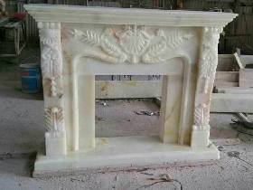 Onyx Fireplace Mantel 001