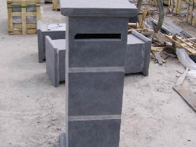 Blue Limestone Mailbox