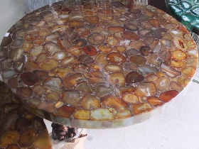 Orange Agate Gemstone Furniture