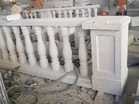 Chiselled Granite Balustrade