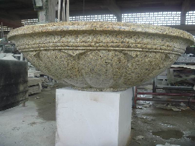 Big Outdoor Fountain in Golden Granite