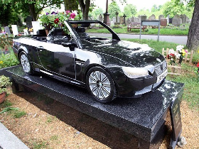 Sports Car Carving Granite Monument