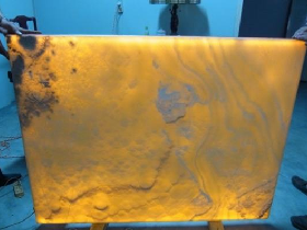 Translucent Orange Onyx Glass Backing