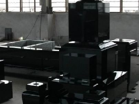 China Absolute Black Granite Japanese Headstone