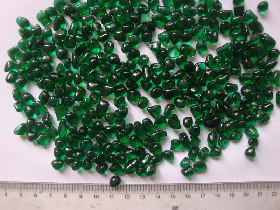 green glass beads