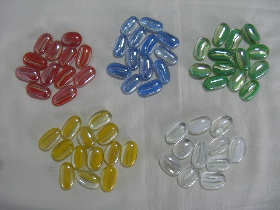 Shiny Glass Capsule Pebbles