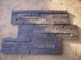 Black Slate Flat Stacked Stone