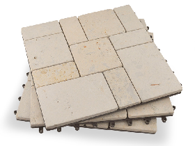 Stone Paver with Interlocking Base