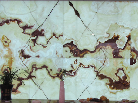 Glass Backed Onyx Wall Panel