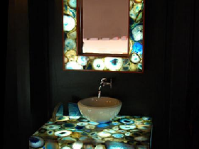 Blue Agate Backlit Vanity Top