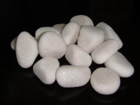 Snow White Tumbled Pebble Stone 002