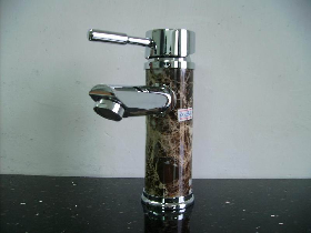 Dark Emperador Marble Faucet