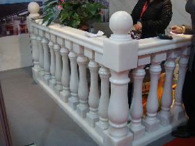 Jade White Marble Balustrade Railing System