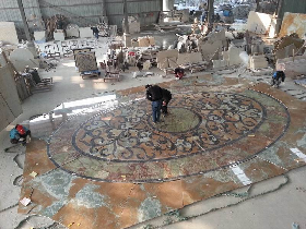 latest specialized water jet marble floor medallion