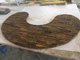 Tiger Eye Irregular Bar Top