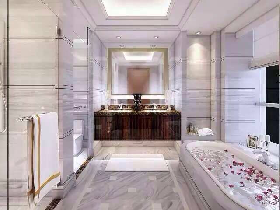 Wood Vein Crystallized Stone Bathroom